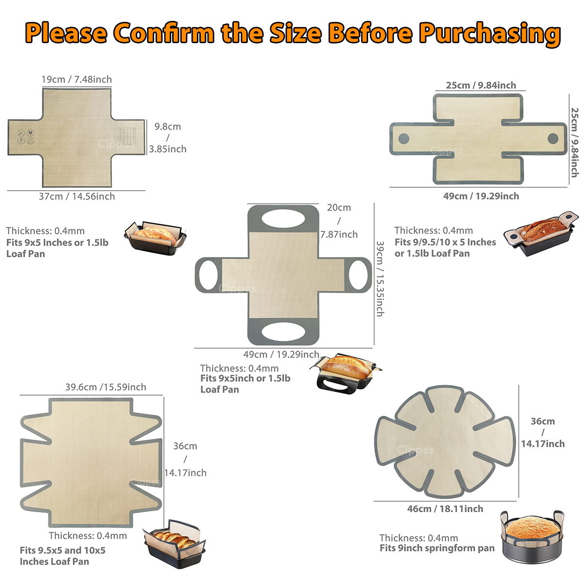 Silicone Bread Loaf Pan Liners - đánh giá và giá Heat Mat Silicone