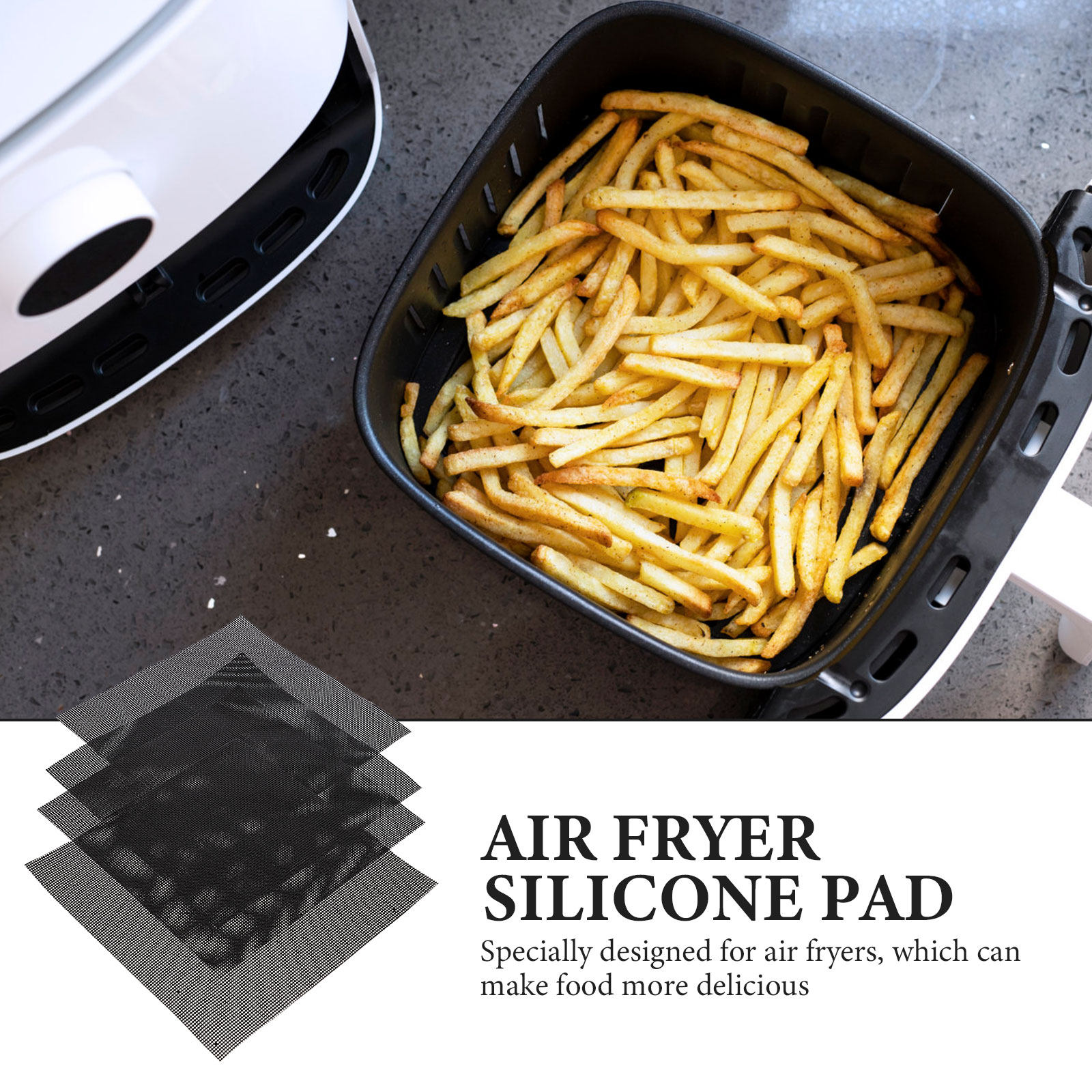 4Pcs Air Fryer Pads Non Stick  - đánh giá và giá Heat Mat Silicone