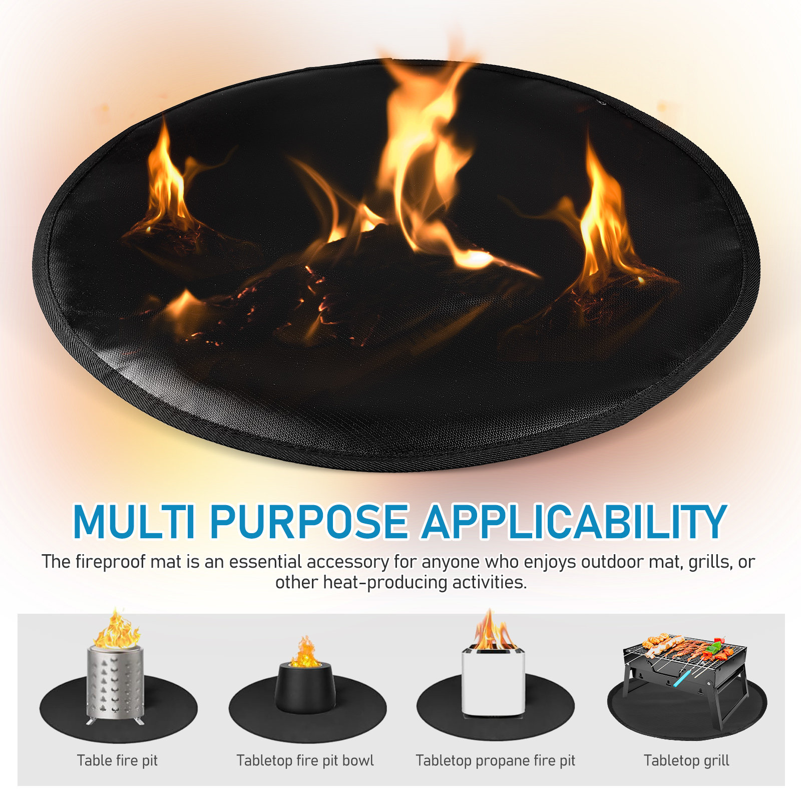 Fire Pit Mat Heat Proof Silico - đánh giá và giá Heat Mat Silicone